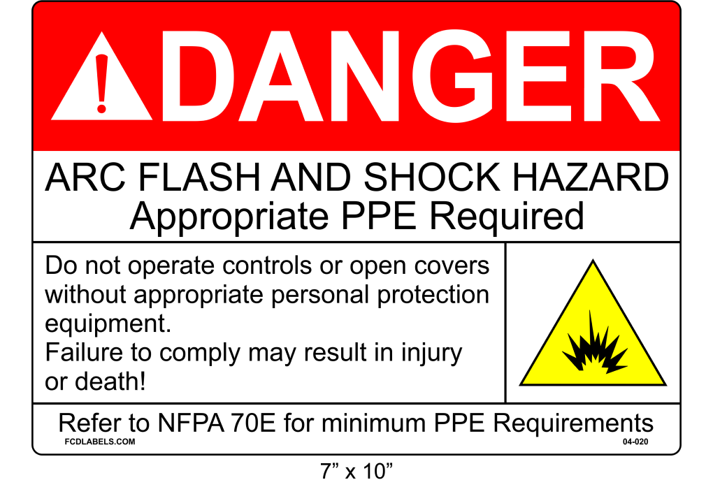 arc flash boundary nfpa 2015 dc labels