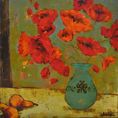 Poppies in Vase | Paint-by-Number Kit for Adults — Elle Crée (she creates)