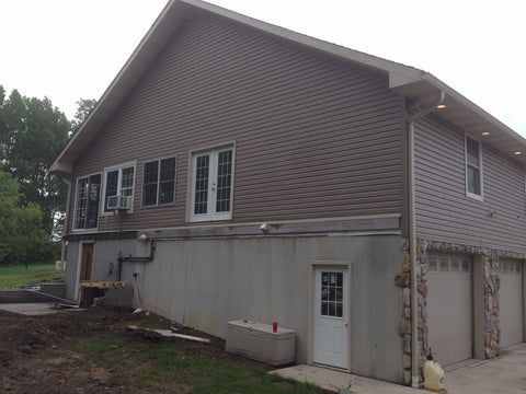 Faux Beam Installation on Home Exterior: Before Photos (tear down the deck)