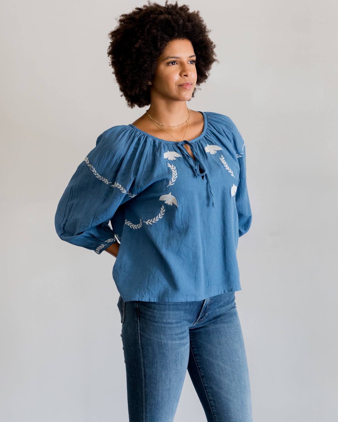 Emerson Fry Cayman Blouse in Delfini Linen