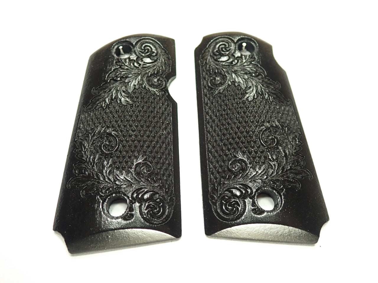 Ebony Floral Checkered Kimber Micro 9 Grips Ls Grips 