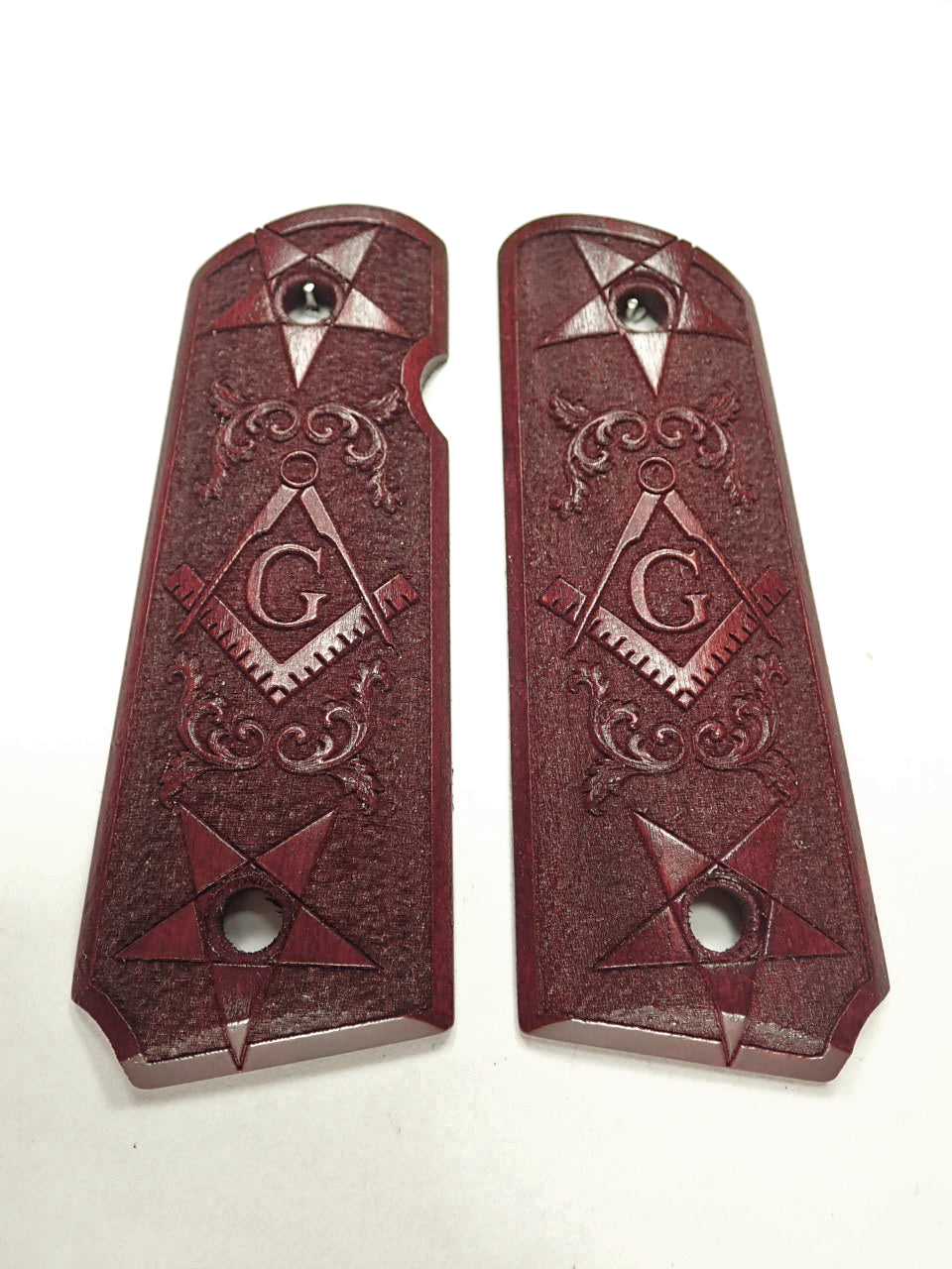 Rosewood Masonic 1911 Grips Compact Ls Grips 4572