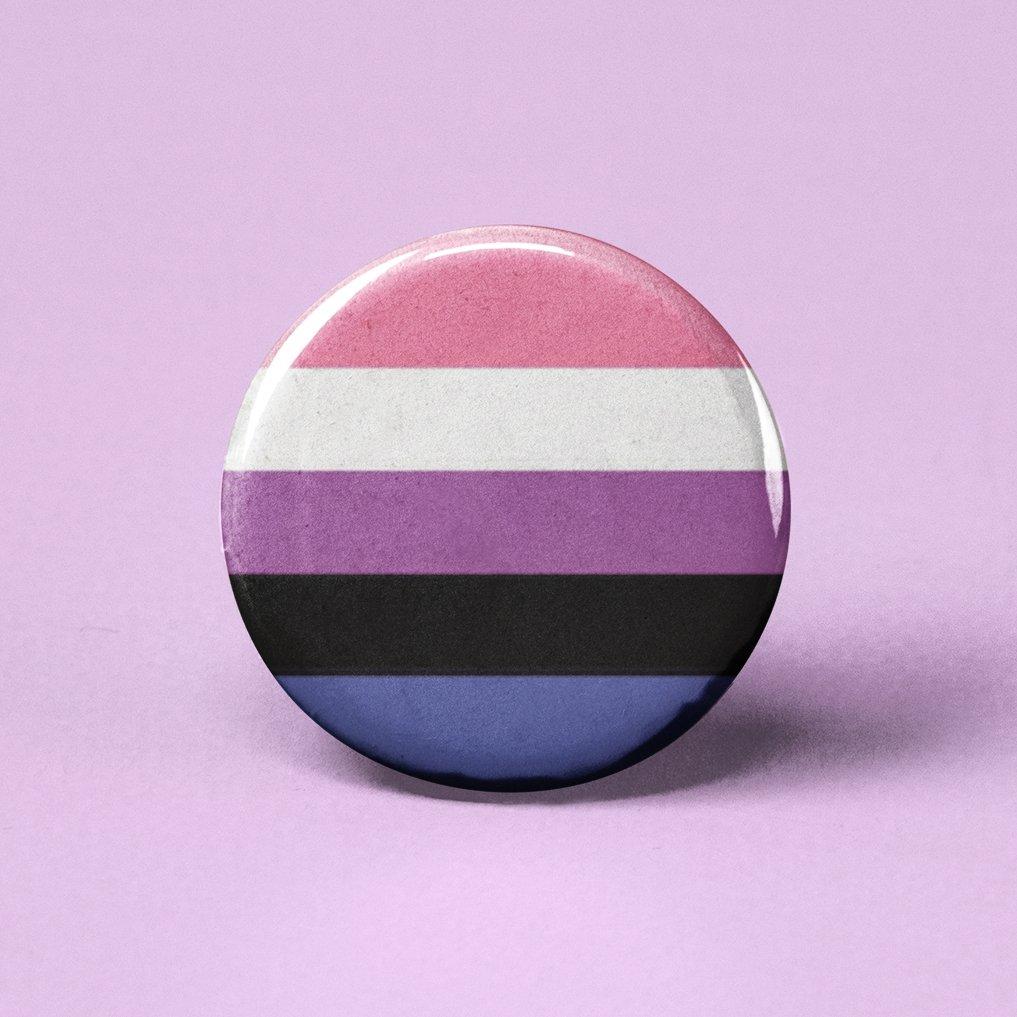 Genderfluid Flag Pinback Button 