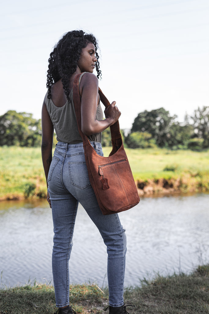 Leather tote bag by vintage leather