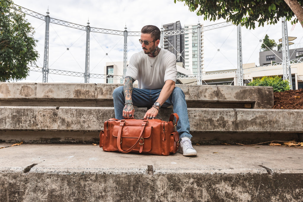 Leather and Canvas Overnight Travel Bag — More than a backpack