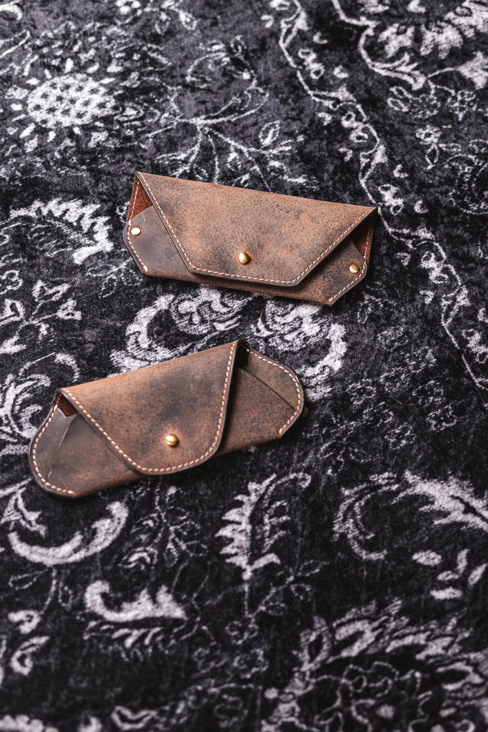 Leather Glass Pouch