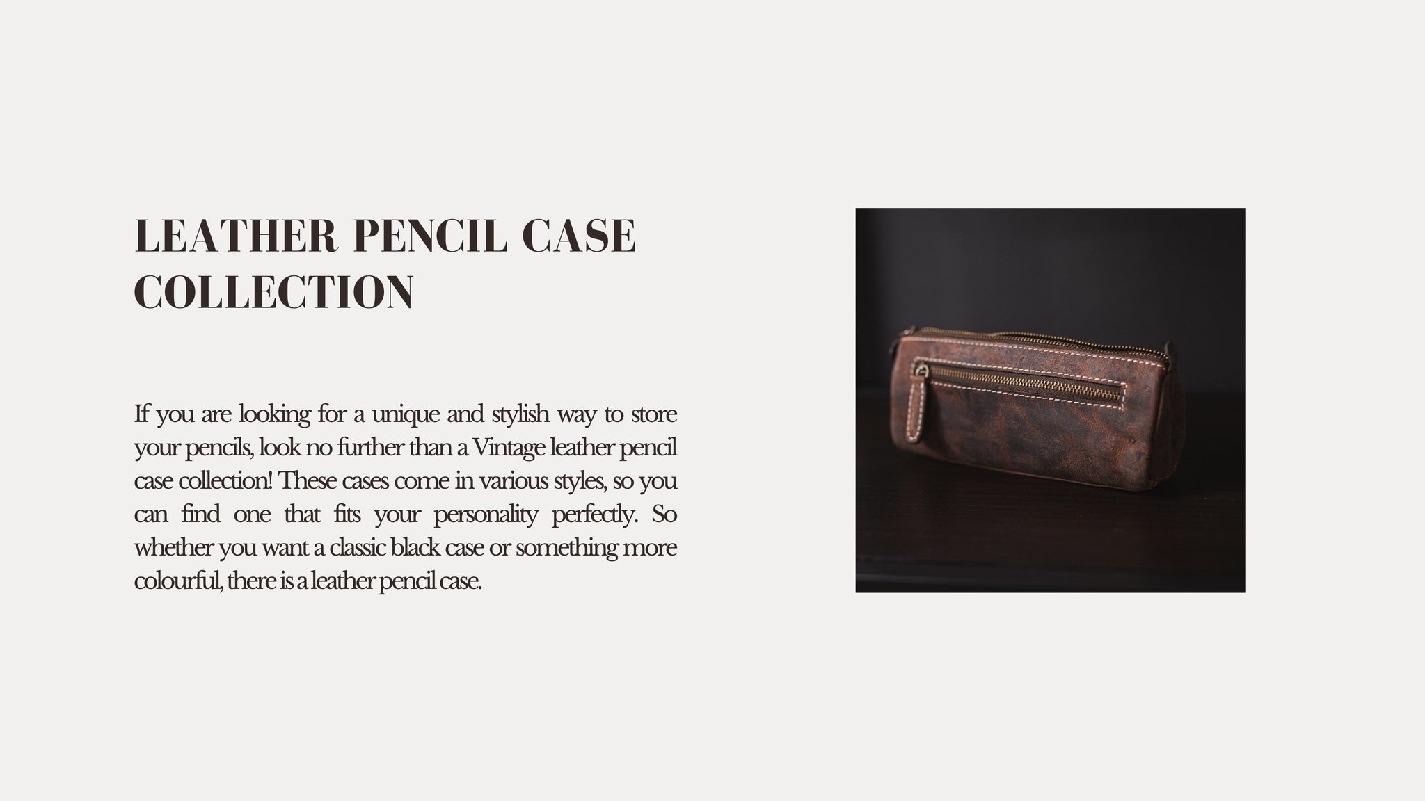 Pencil Case Collection by Vintage Leather Sydney