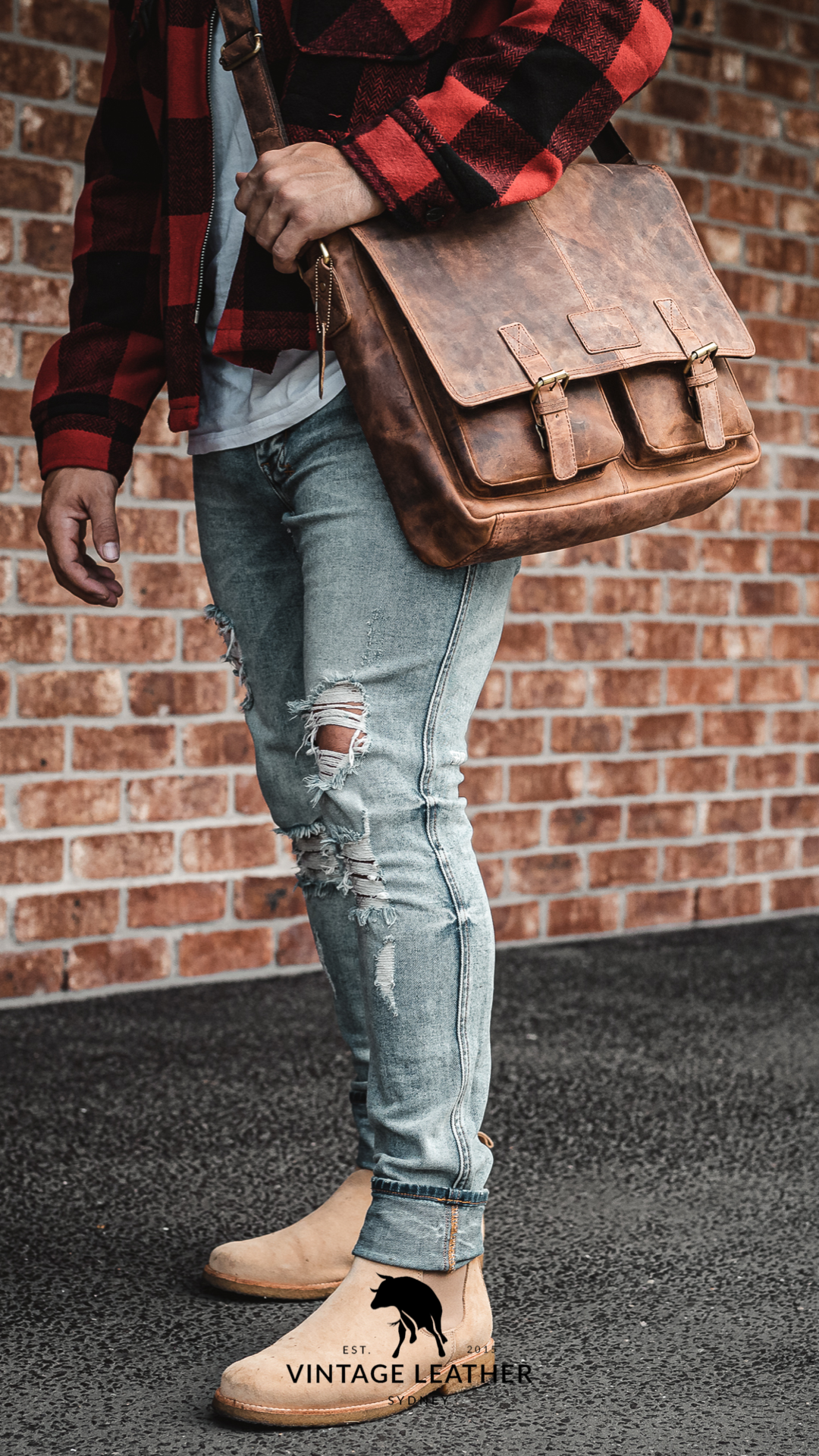 Leather messenger Bag Easton By Vintage Leather Sydney