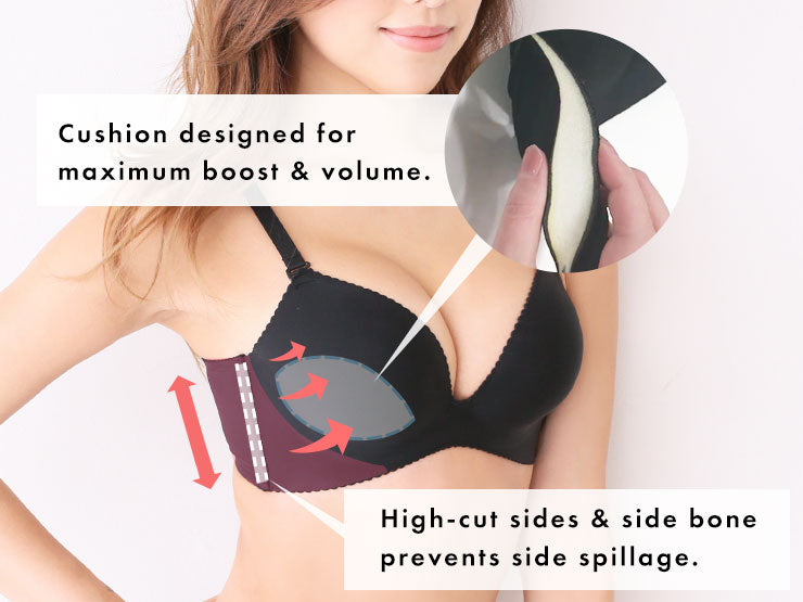 Choose the right push-up bra with side support to get cleavage