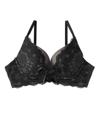 Aimer Women's Lace Underwire Full Coverage Push Up Padded Bra, Black 38D:  Buy Online at Best Price in UAE 