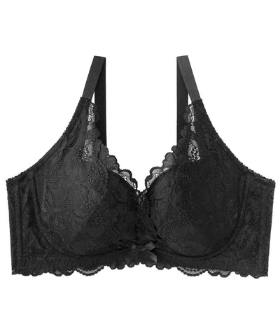 Flower Side Slimming Lace Push-Up Bra for a greater sense of stability (F, G,  H Cup)