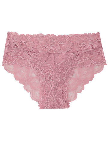 Flower Block Check Print Hiphugger Period Panty