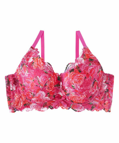 Pink Floral Lace Boost Bra