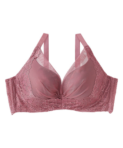  Pink Seamless Lace Bra Wide Thin Back Smoothing Wirefree  Padded Lift Push Up Bralettes For Women Full Coverage Deep V No Wire Soft  Comfortable Sleep Leisure Pullover Bras