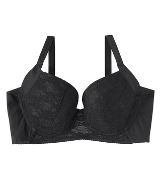 Flower Side Slimming Lace Push-Up Bra for a greater sense of stability (F, G,  H Cup)