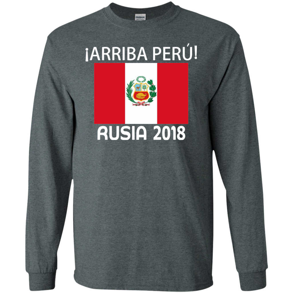Peru---Soccer-Arriba-Peru-Russia-2018-LS/Hoodie/Sweatshirt-LS-T-Shirt-Black-Small