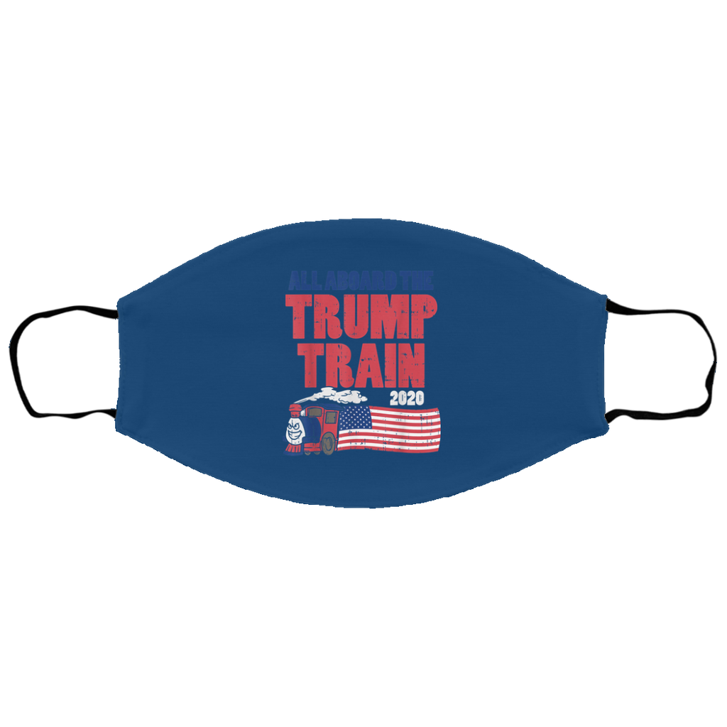 All Aboard The Trump Train Funny Vote For Pro Reelect Donald Cloth Face Mask