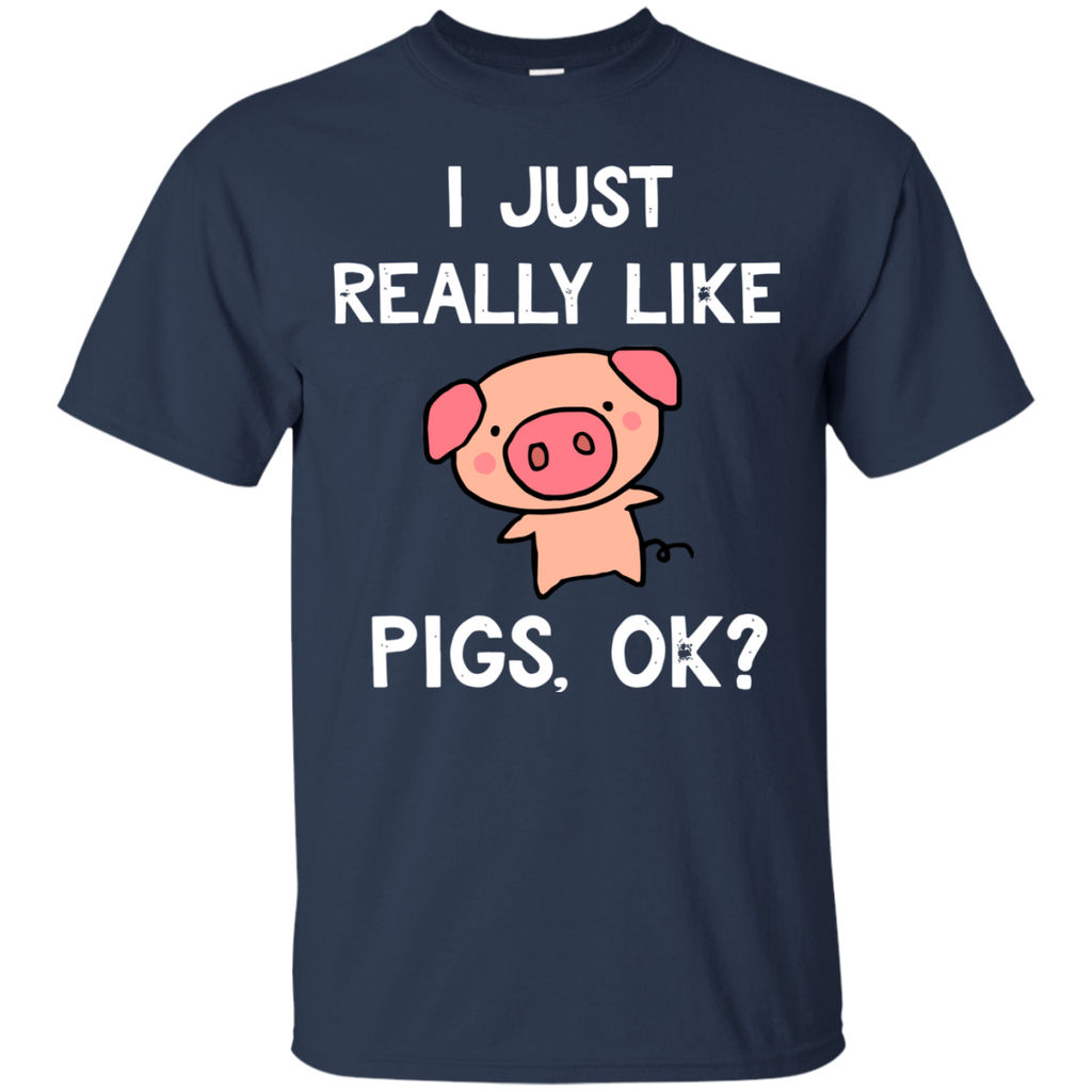 Funny-Pig---I-Just-Really-Like-Cute-Pig-Lovers-Gifts-Men/Women-T-shirt-Unisex-T-Shirt-Black-Small
