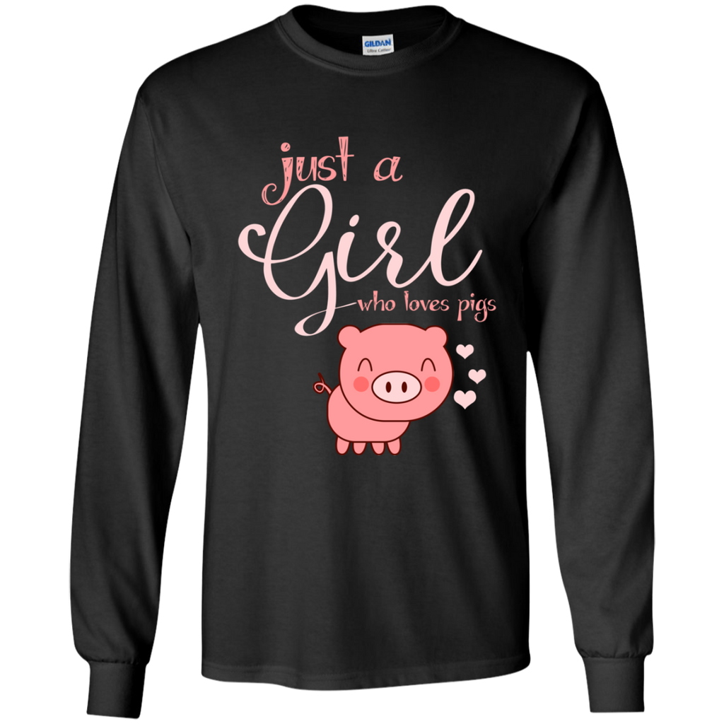 Just a Girl Who Loves Pigs -t Funny Pig Lover Gifts YOUTH Tshirt/LS/Sw ...