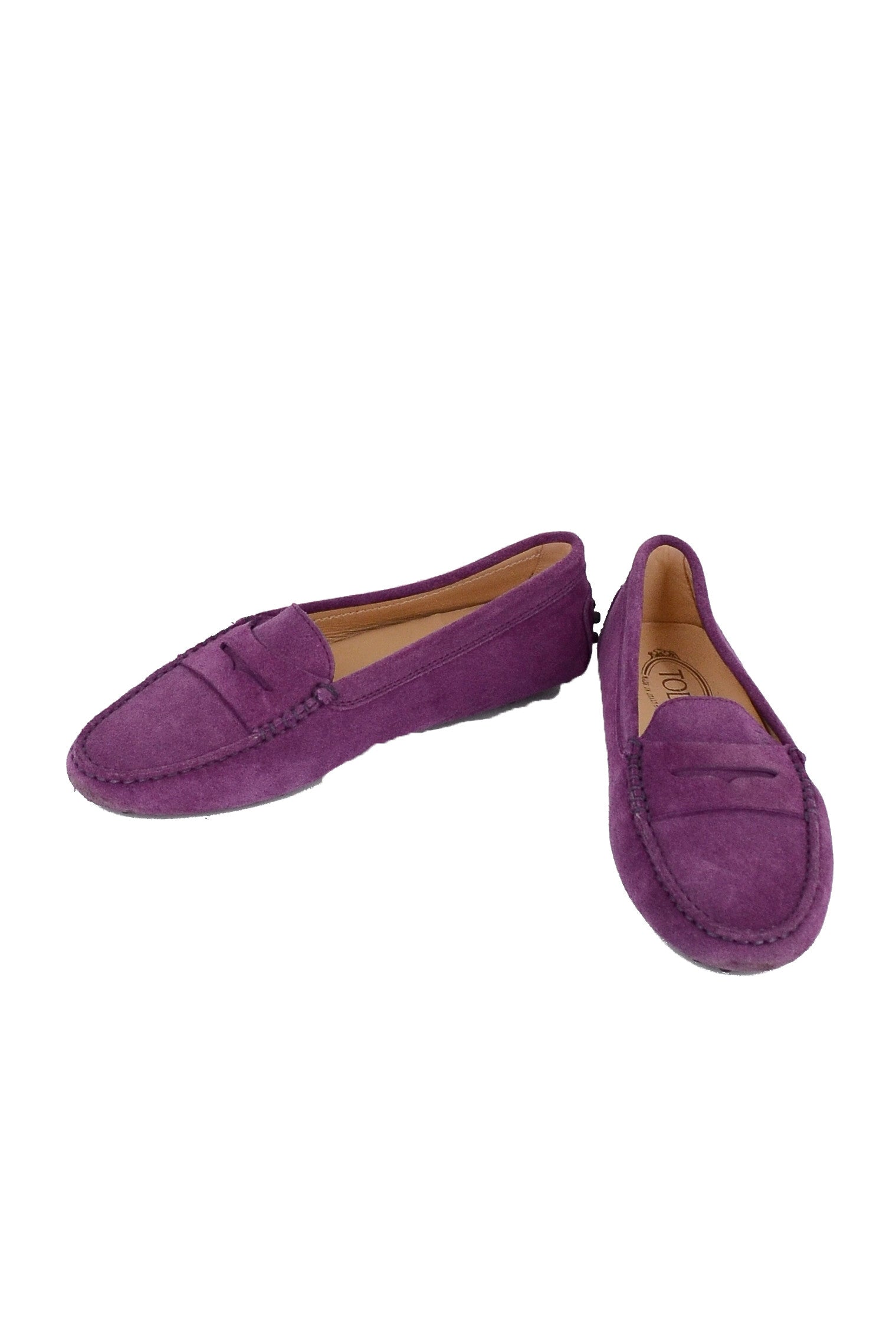 purple suede flats