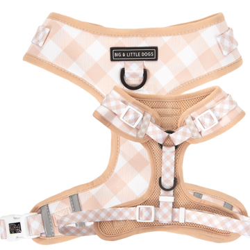 Adjustable-Dog-Harness-Latte-Gingham-01.png__PID:b298a938-9657-4b33-98fb-06756dc2a7aa