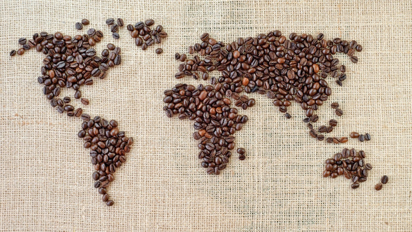 coffee bean world map