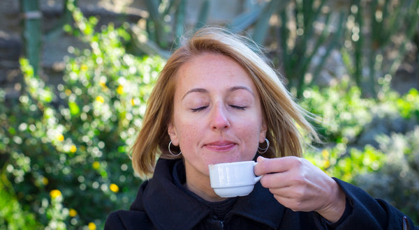 woman enjoying coffee