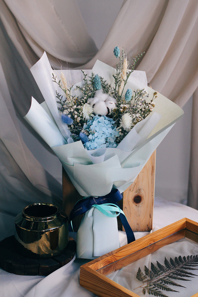 Powder Blue (Scented) preserved dried flowers – Dawn Q. Floral Design