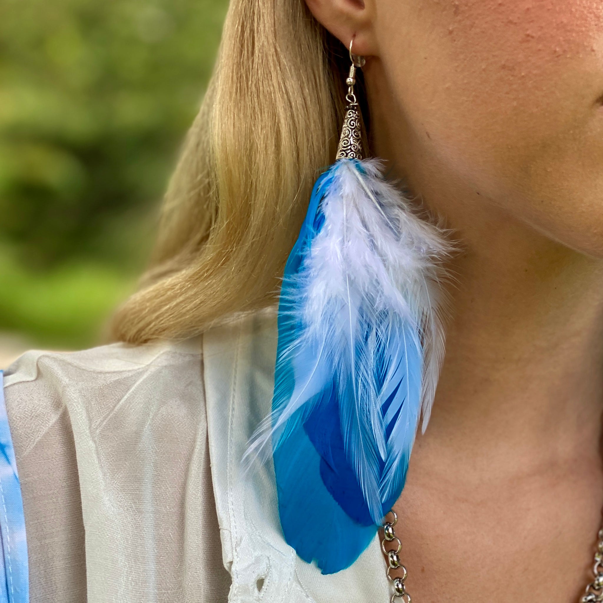 Turquoise Blue - Natural Small Feathers – Craft Store of India