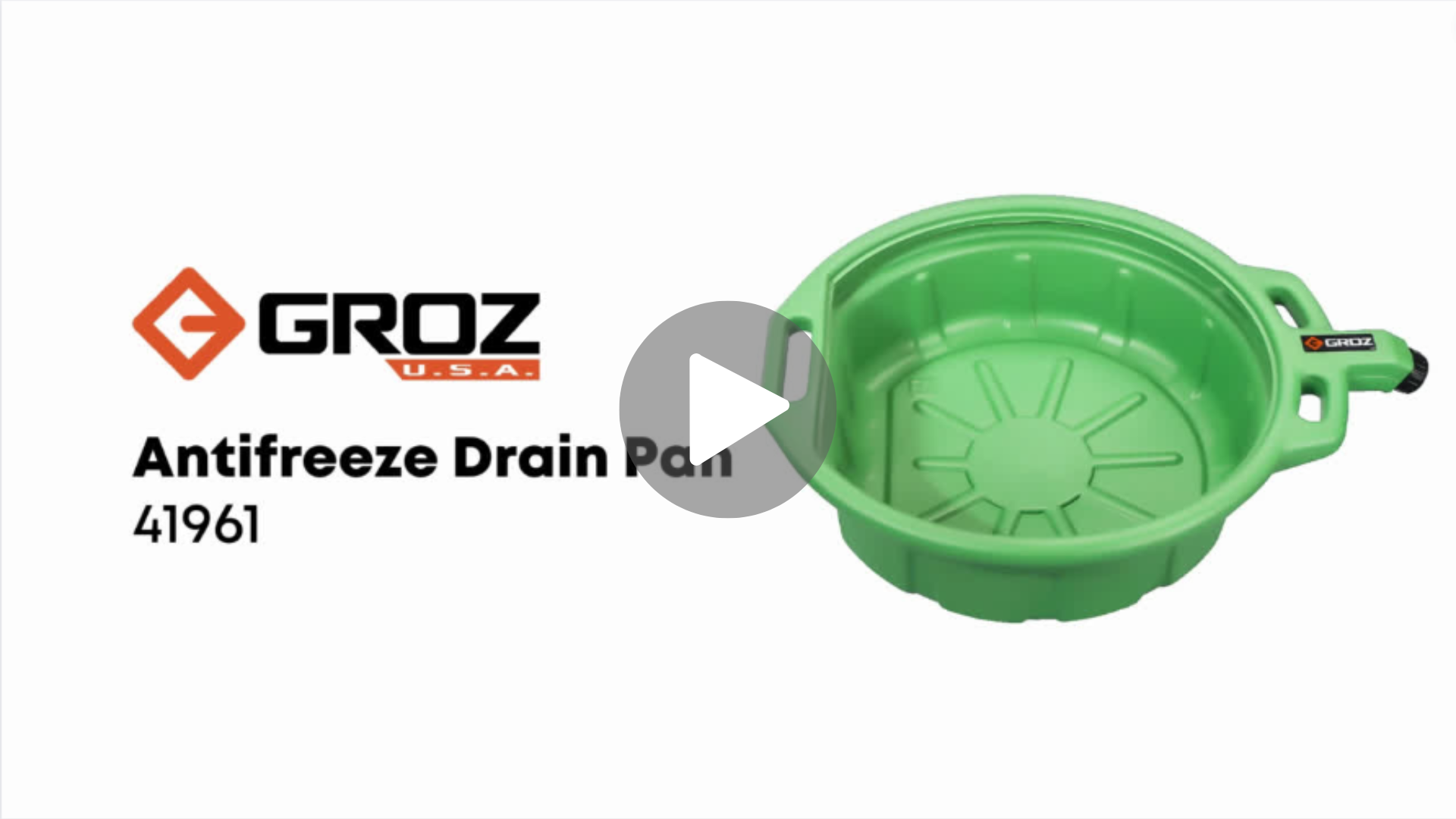 Portable Antifreeze Drain Pan With Spout Cap - Capacity 16 L