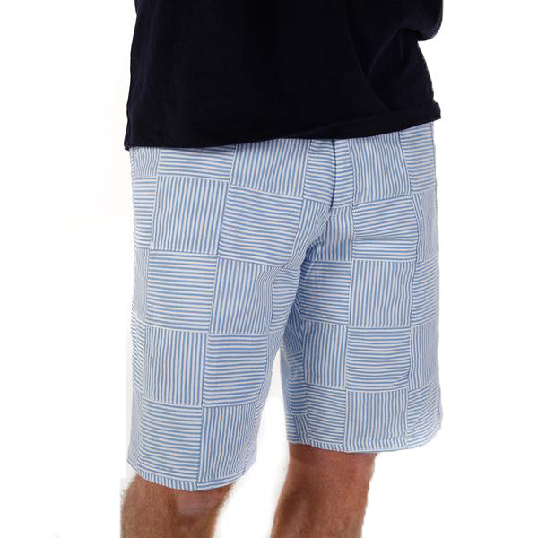 Cape Madras | Men's Madras Bermuda Shorts - SS Blue