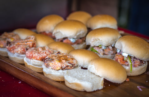 Ground Sockeye Salmon Burger Sliders 