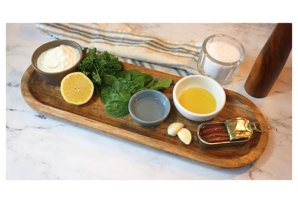 ingredients for the green goddess sauce