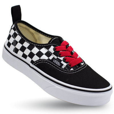 Vans Authentic Elastic Checkerboard Black Red True White Chane