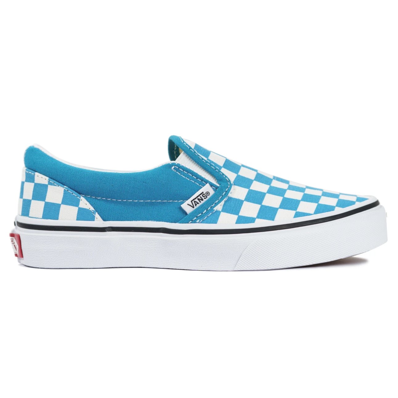 teal checkered vans kids