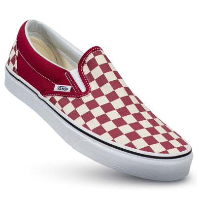 rumba red checkered vans