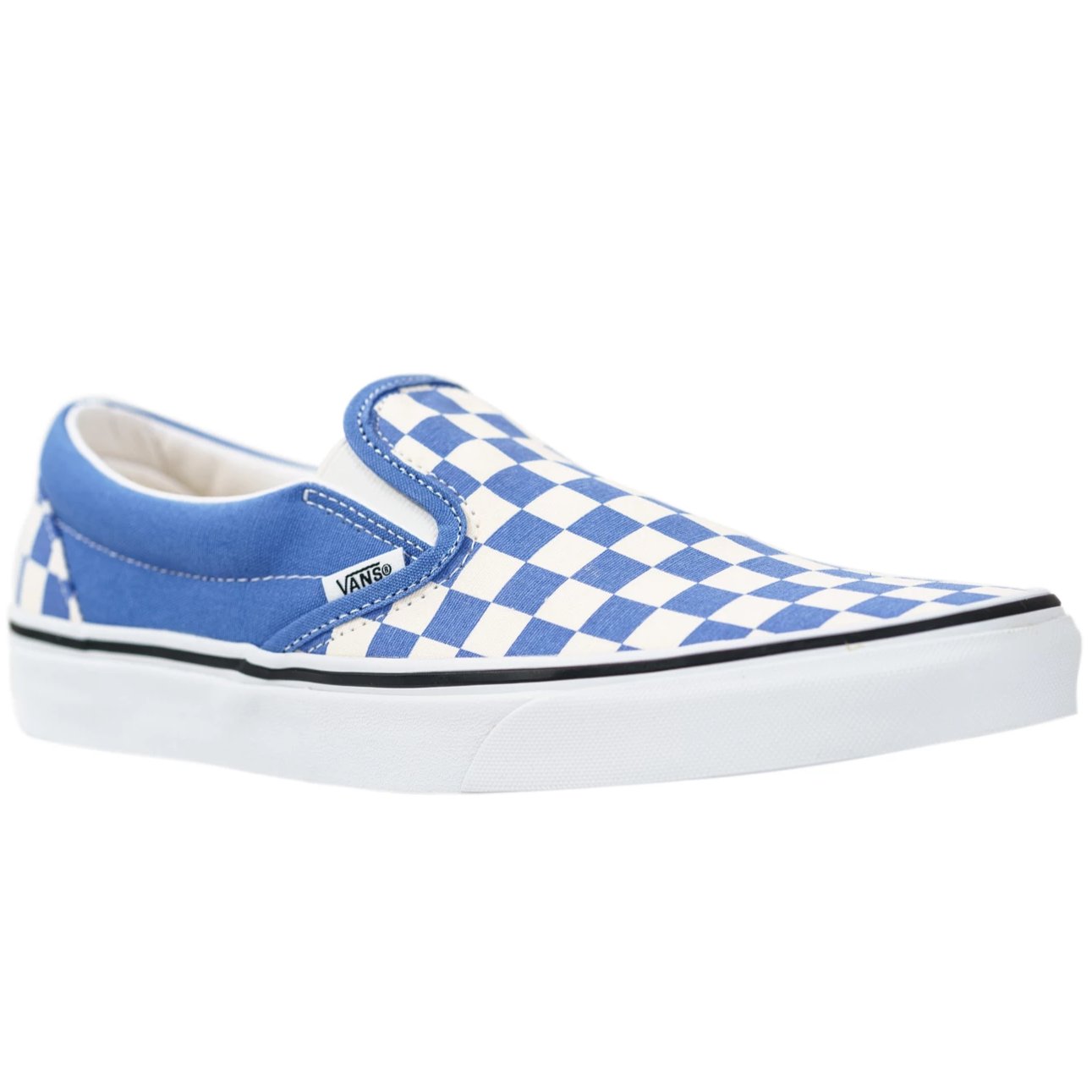 vans slip on checkerboard true white