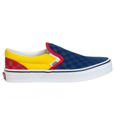 yellow red and blue checkered vans