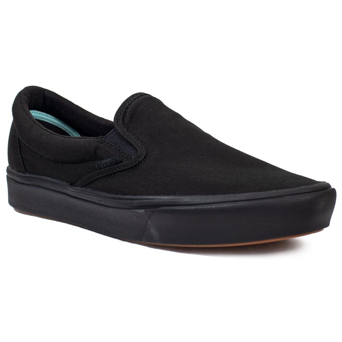 vans classic black slip on