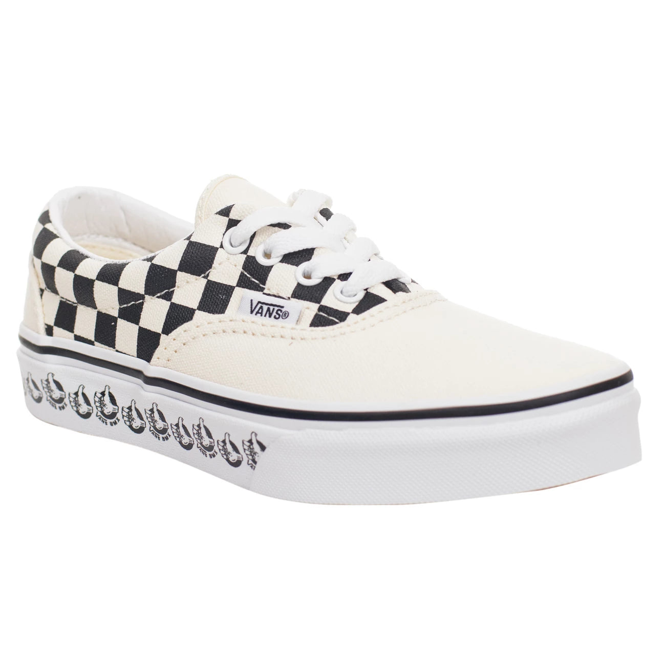 vans era checkerboard black white