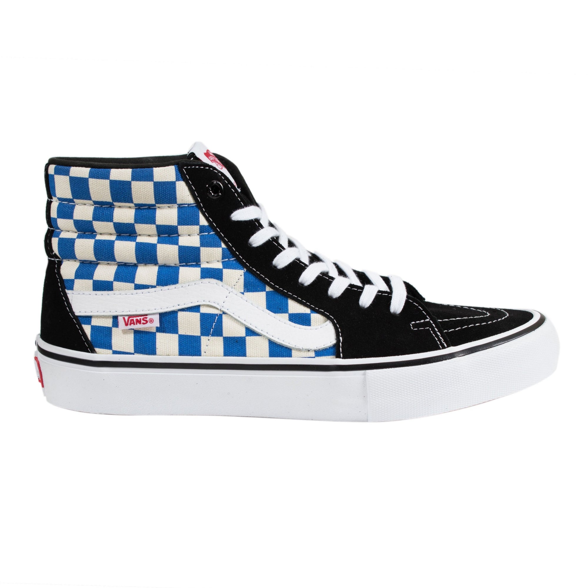 vans sk8 hi blue checkerboard cheap online