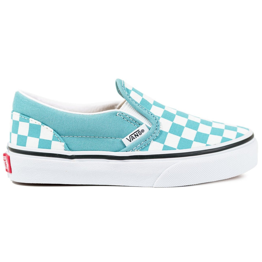 turquoise and black checkered vans