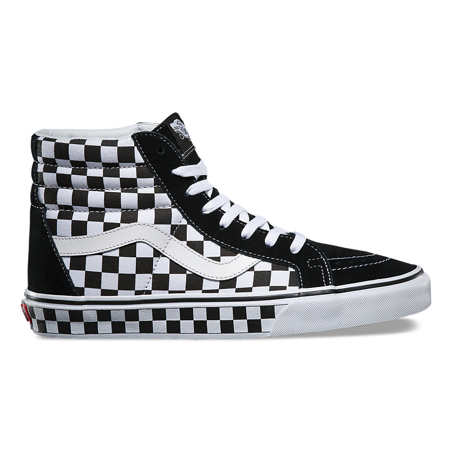 vans sk8 hi black and white checkered