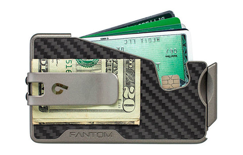 Fantom R Carbon Fiber Fan-Out Wallet with Titanium Money Clip | 5 Cool Carbon Fiber Business Card Holders 