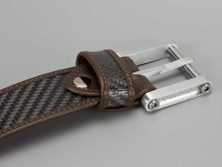 Londono Carbon Fiber & Leather Tank Belt - Brown – Carbon Fiber Gear