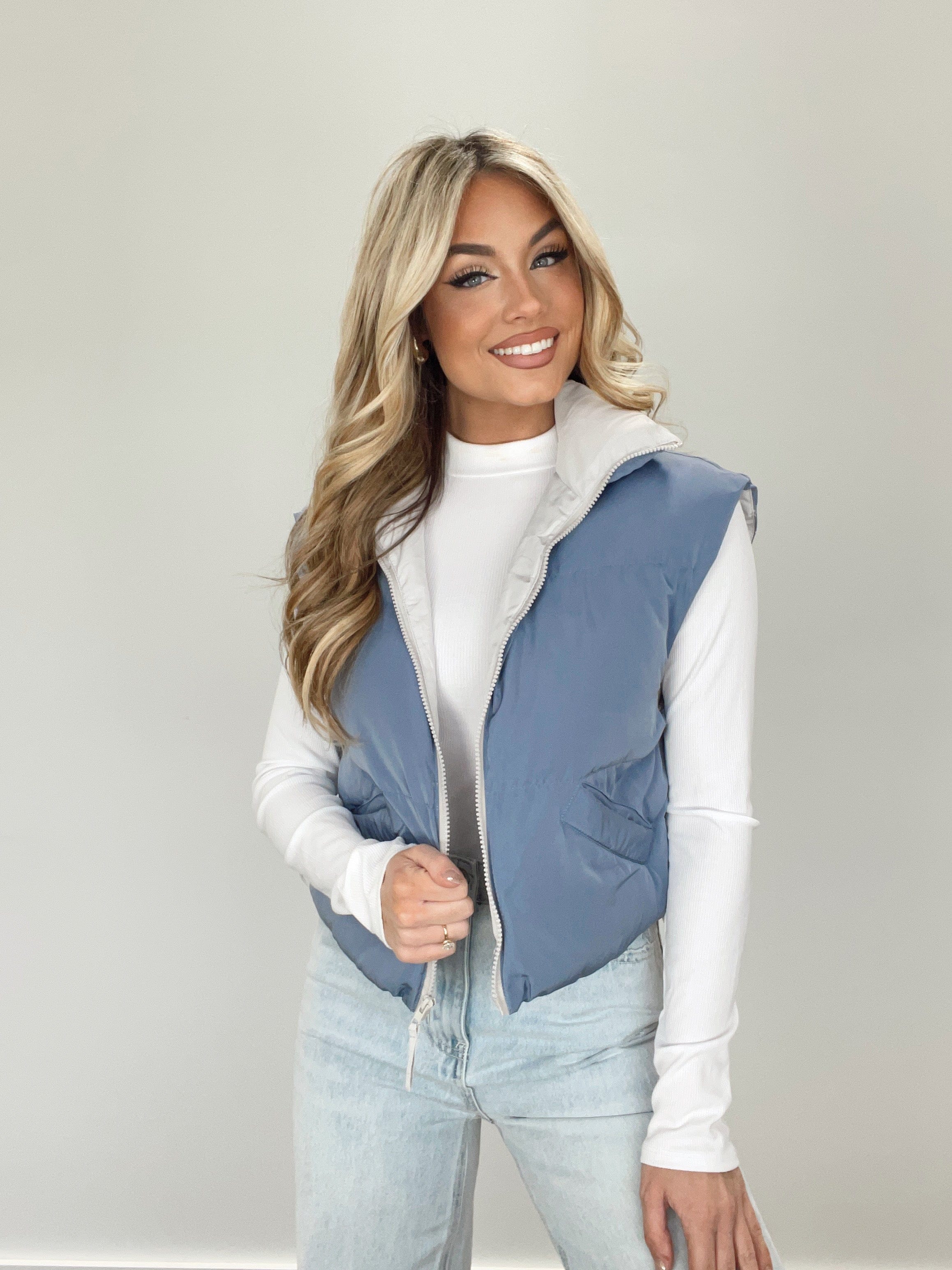 Image of Blue Puffy Vest