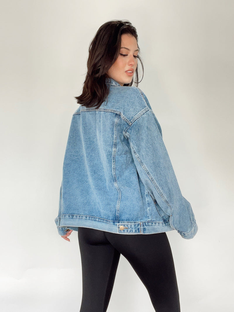 Denim Oversized Claudia Jacket – Lane 201