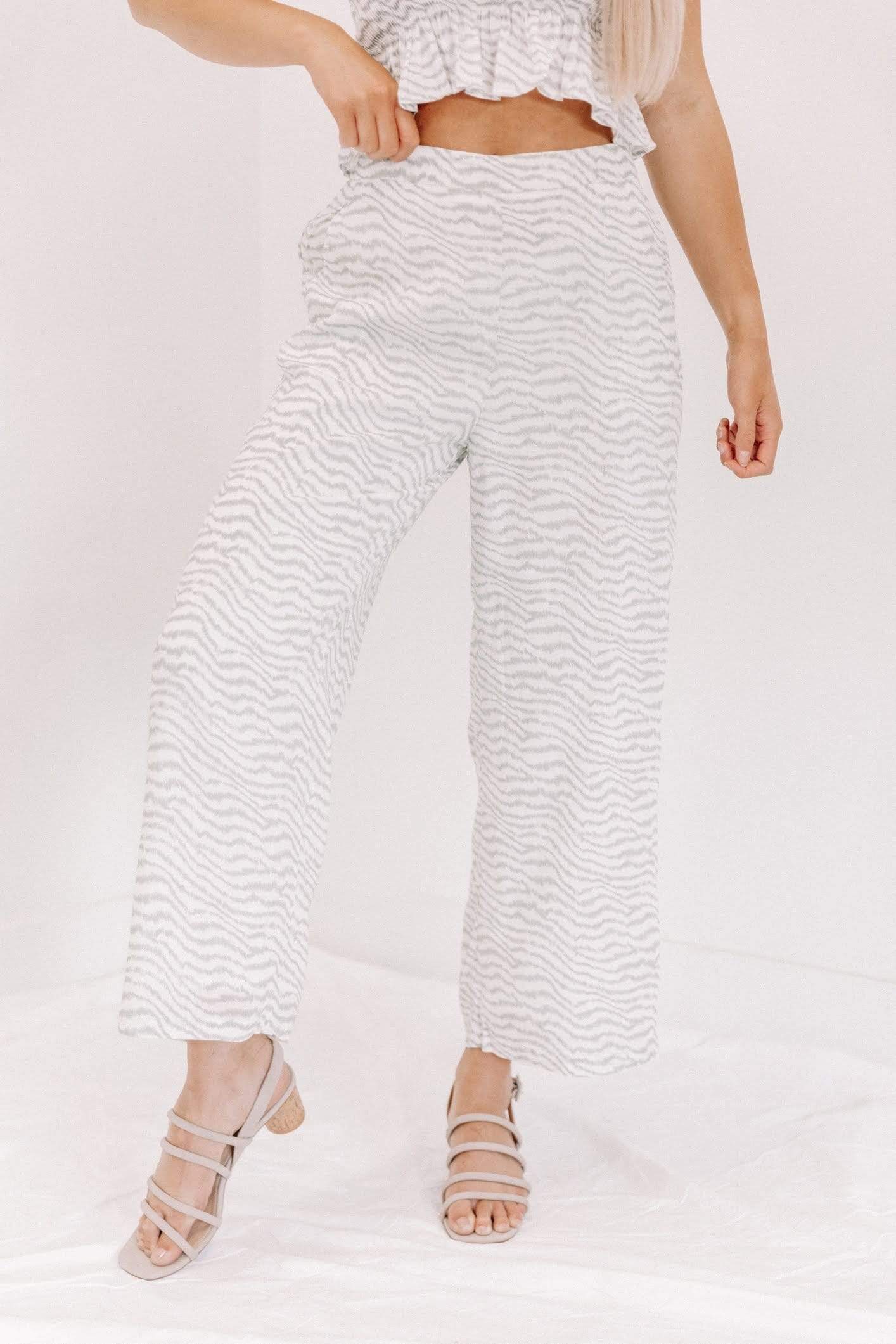 White Zebra Print Pants – Lane 201