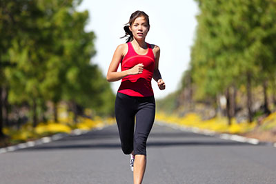 asian girl exercising