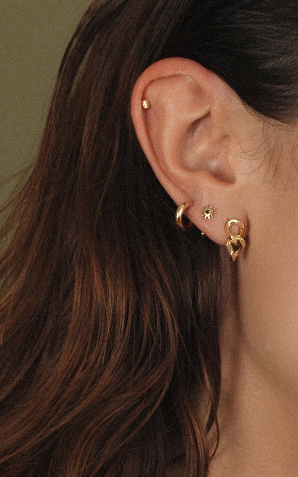 LINK II STUDS // GOLD PLATED